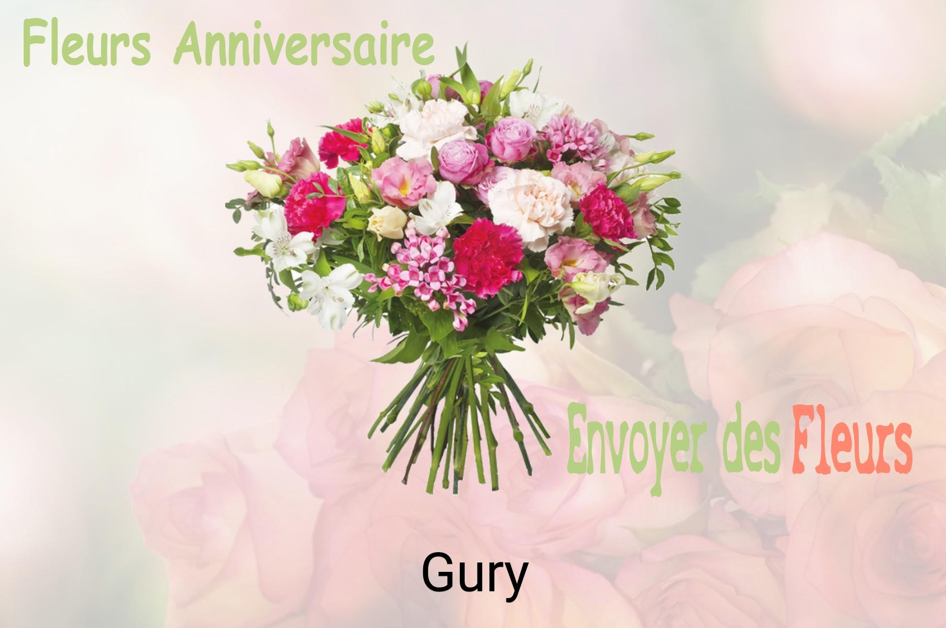 Bouquet de fleurs d’anniversaire livré à Gury