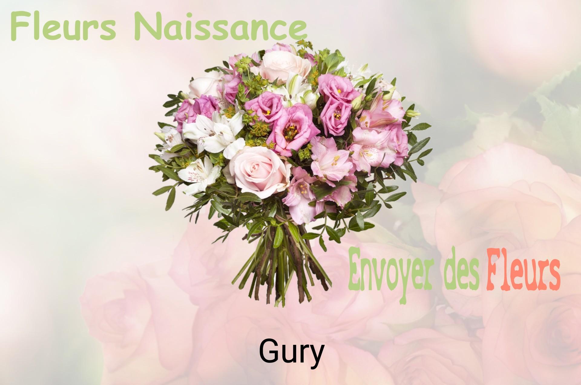 Bouquet de fleurs de naissance livré à Gury